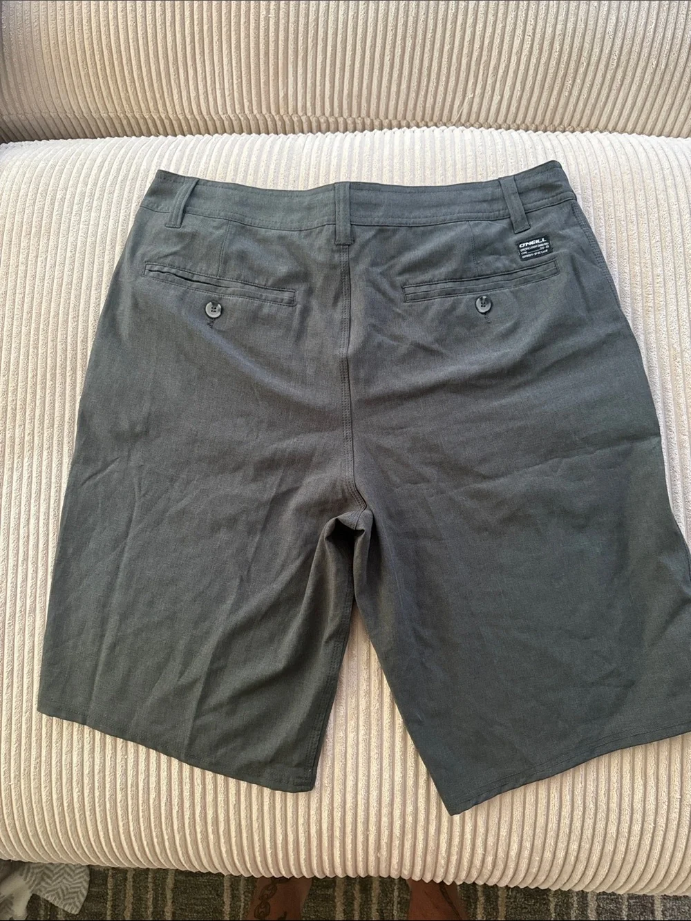 O'Neill Men's Dark Gray Flat Front Shorts